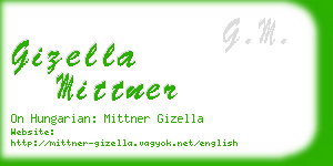 gizella mittner business card